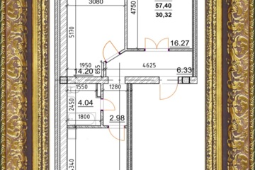 2-к квартира, 58,7 м², 3/8 эт.