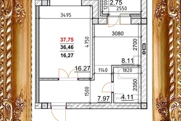 1-к квартира, 37,7 м², 4/8 эт.